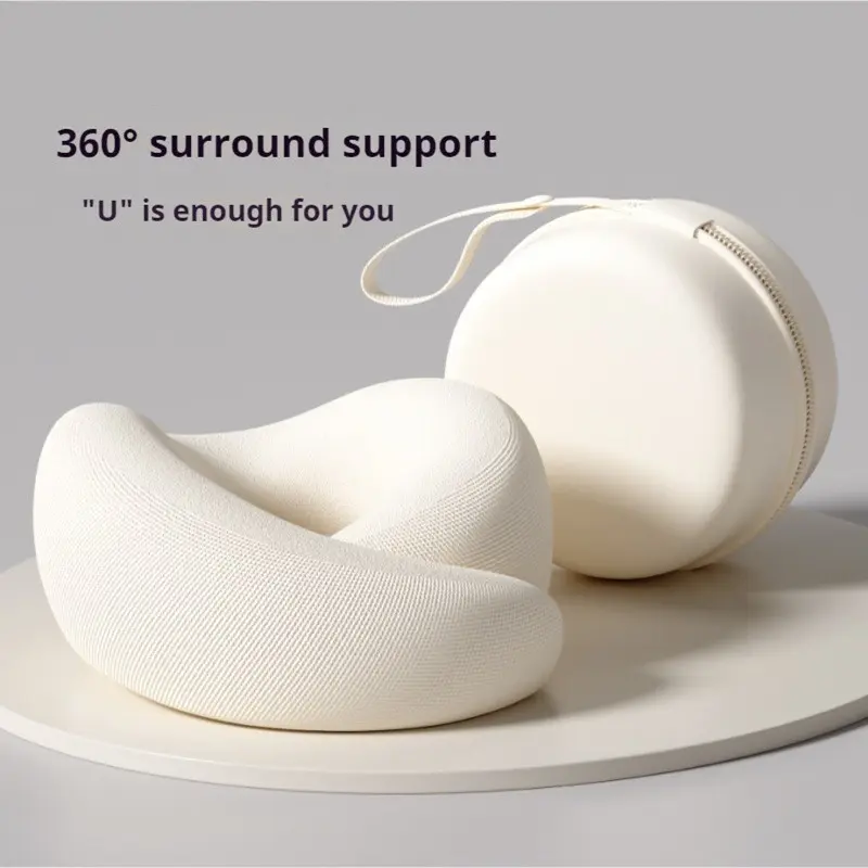 Anatomical Contoured Memory Foam Travel Pillow with Supportive Head Cushion for Camping, Travel Use, Anatomical Travel Pillows