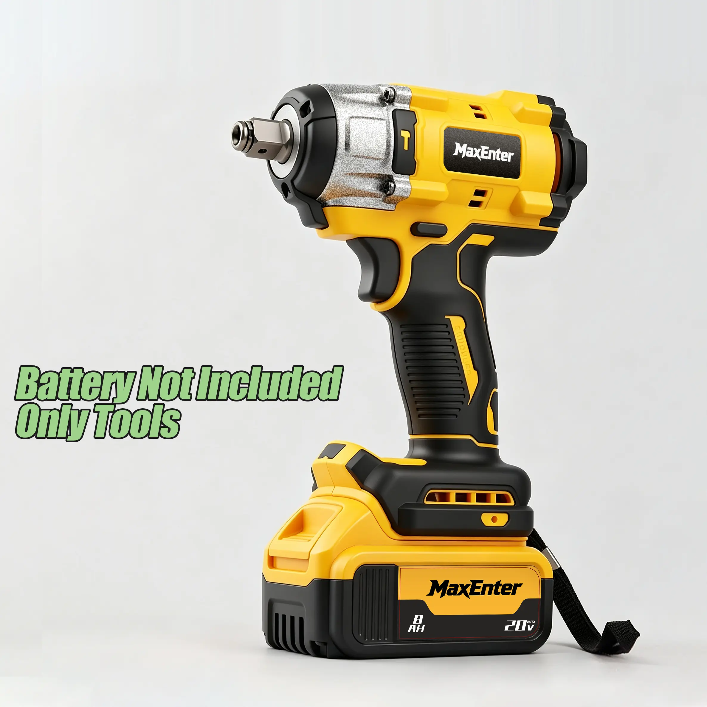 1/2 Inch 430N.M Torque Electric Wrench, High Torque Cordless Impact Gun Compatible with Dewalt 20V Batteries, for Automotive Maintenance, DIY & Household Tasks (Tool Only, Battery Not Included)