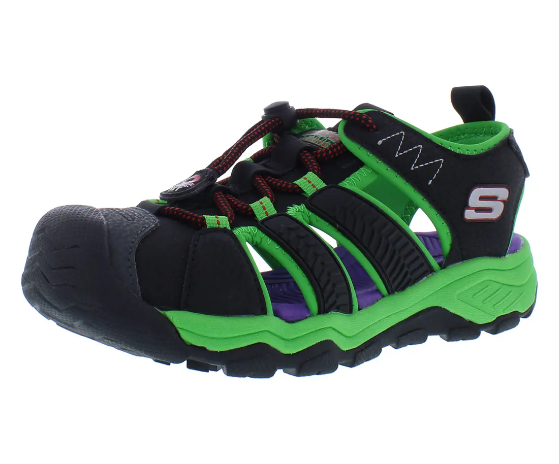 Skechers Solar Quest-Beach Trux PS Junior Boys' Lace-Up Sports Sneakers for Casual Outdoor and Beach Wear, Laces, Kids/Junior, Low Top, Kids Sizes, Fitness, Athleisure Kid's Sneakers