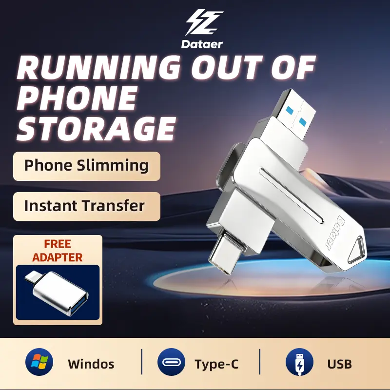 Dataer 3 in 1 Flash Drive 128GB USB 3.0 OTG Plug and Play High Speed Memory Storage for iPhone iPad Android PC tb drive high  speed  usb disk km fi multifunctional 4 High-Speed Multifunctional memory  storage  saver