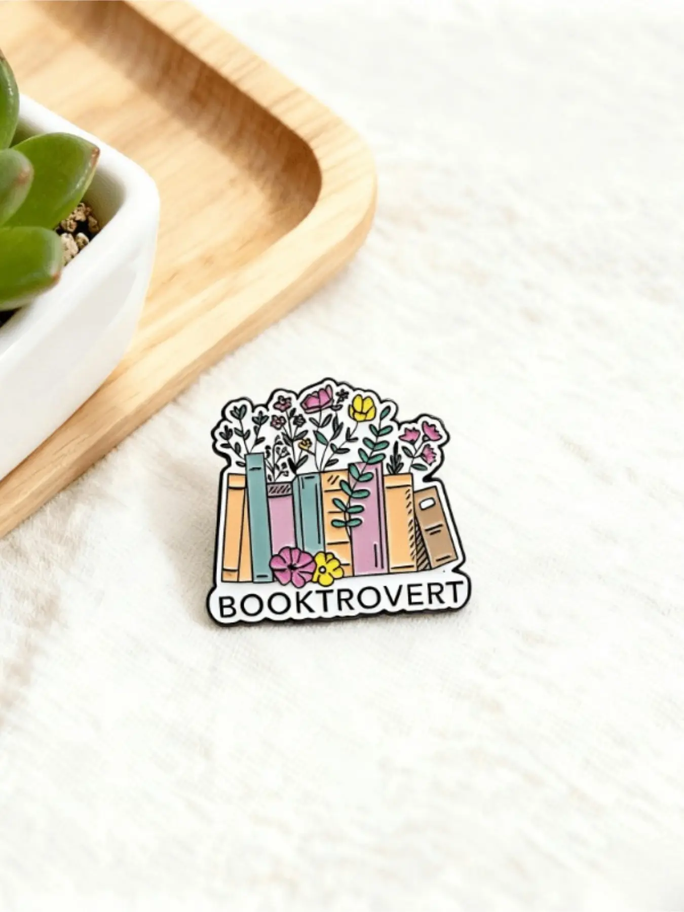Book Lovers Introverts Badges Book Flower Brooches Book Lovers Gift Accessories Vintage Fashion Accessory Flower Brooch Pin Floral Pins