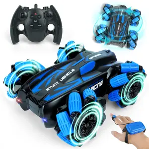 HOSIM Remote Control Car - Double Sided RC Stunt Car Outdoor Toys For Kids, 360° Flip 4WD Rechargeable Race Car, Girls Boys Gifts, 360° Rotating RC Stunt Car, Outdoorfun, Kids Stuff For Boys, carros para niño