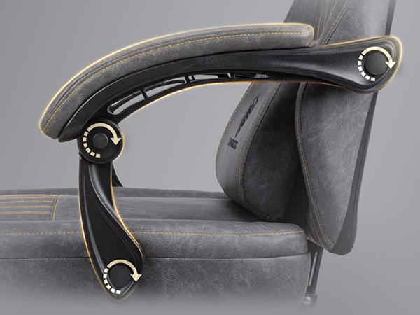 Dowinx Gaming Chair Breathable PU Leather Gamer Chair, Ergonomic Computer Chair with Massage Lumbar Support and Footrest