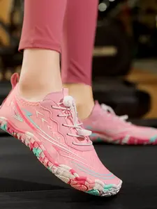 Men's Sporty Lace Up Quick Drying Breathable Sneakers, Casual Comfortable Non-slip Water Shoes, Multifunctional Yoga Shoes for Men