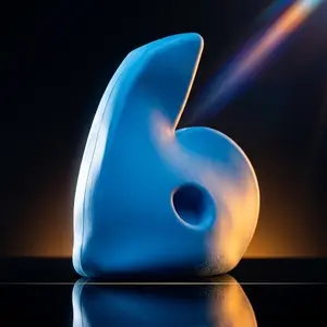 Number 6 Squishy Blue Squeeze Stress Relief Sensory Toy