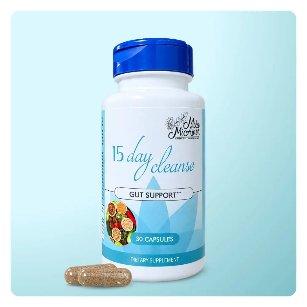15 Day Cleanse - Gut and Colon Support | Caffeine Free | Advanced Formula with Senna, Cascara Sagrada, & Psyllium Husk | Non-GMO | 30 capsules