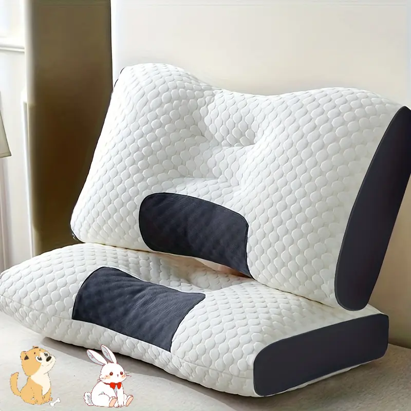 Buy one and get another for free, a special double soft woven neck massage pillow for couples - featuring an adjustable ergonomic design, high-quality pillow core, and removable pillowcase to enhance sleep comfort
