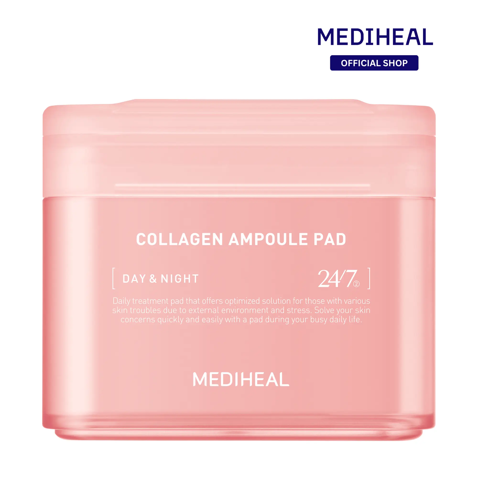 [MEDIHEAL OFFICIAL] Collagen Ampoule Toner Pad - 100 Pads, Skincare, Cleansing, Firming, Anti-aging, Hydrating
