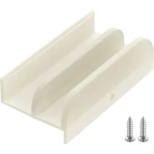 M6219 Sliding Shower Door Bottom Guide fits for Sliding Shower Door (Top Hung) Tub Enclosure Systems, 1/2 in Channels for Glass Shower Door Plastic Guide