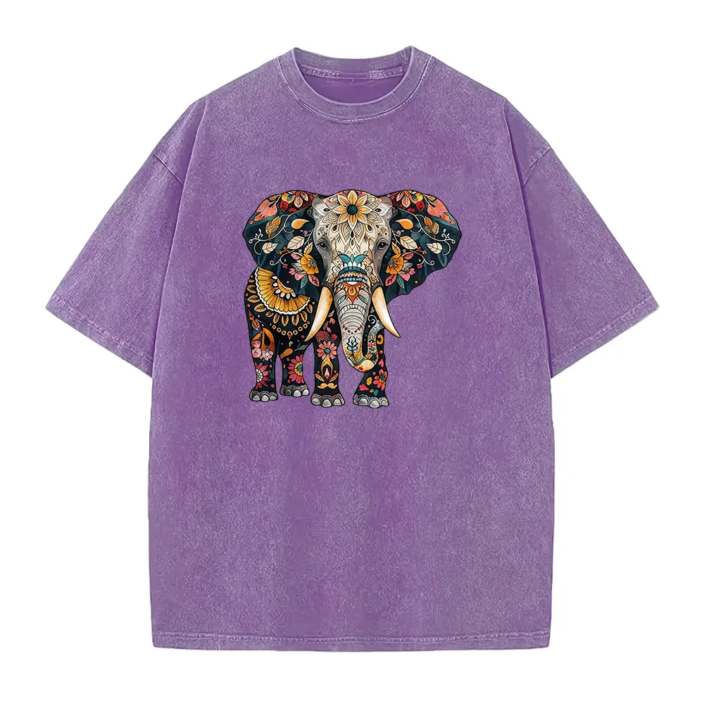 Washed T-shirt-Purple