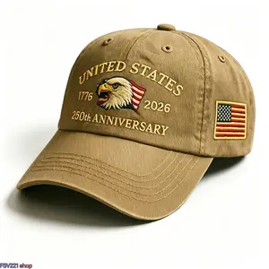 2026 New Arrival Unisex Baseball Cap - 3D Heat-Transfer Logo, U.S. 250th Anniversary (1776-2026) Commemorative Patriotic Adjustable Hat for Men and Women