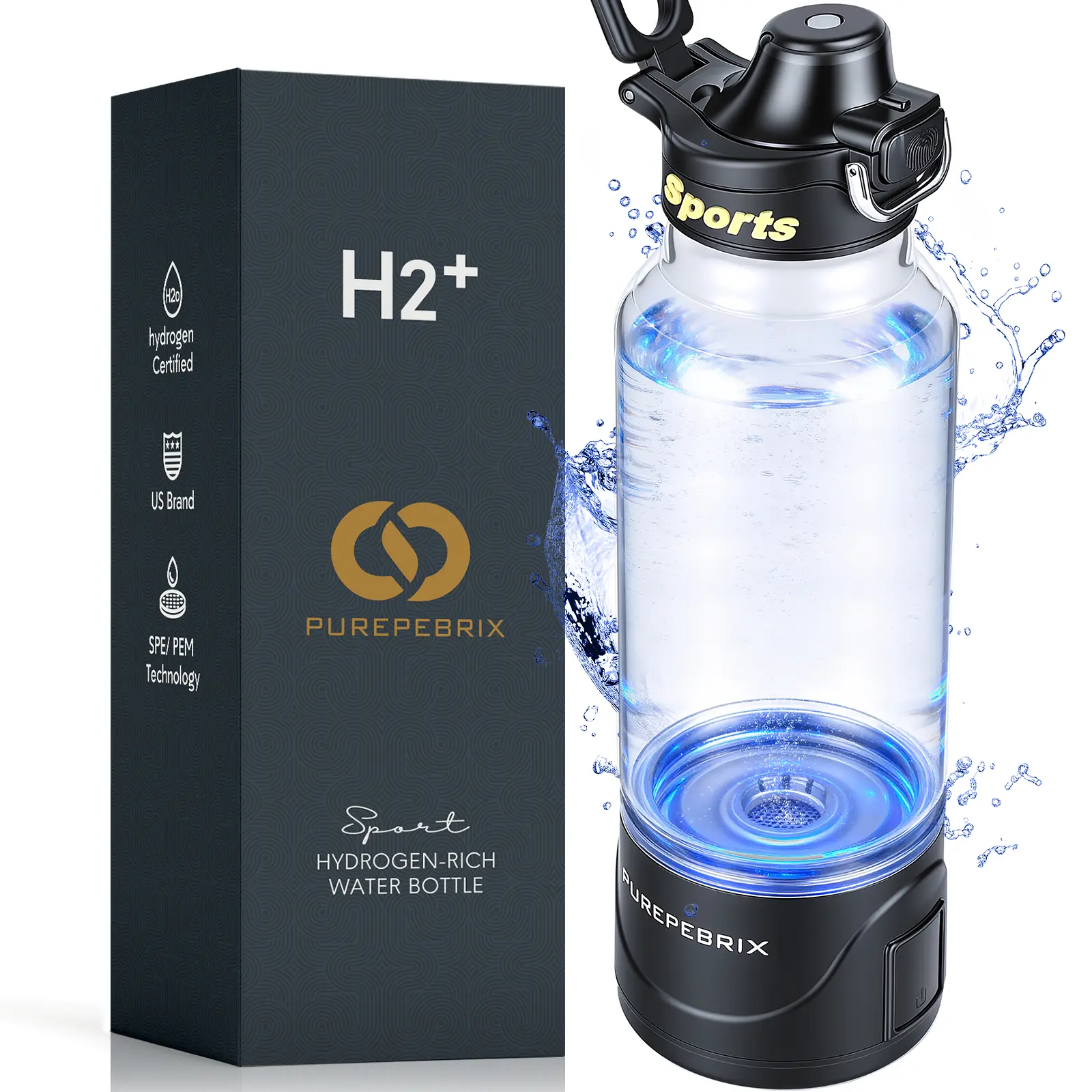 Glass Hydrogen Water Bottle Generator X100 Glass Hydrogen Water Bottle Generator X100