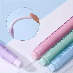 Portable Push Pull Eraser, Precision Eraser, 1 Count Eraser with Refillable Eraser Refill, Writing & Correction Tool for Home School Office