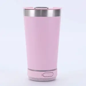 AuraHome 2-in-1 Portable Bluetooth Speaker Insulated Stainless Steel 17oz Coffee Tumbler - IPX6 Waterproof Detachable Wireless Speaker, Reusable Cold/Hot Sports Water Bottle for Gym, Travel, Water Bottles