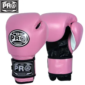 ProBoxing Leather Boxing Gloves (Pink) Boxing Gloves for Sparring MMA Training High-Quality Leather