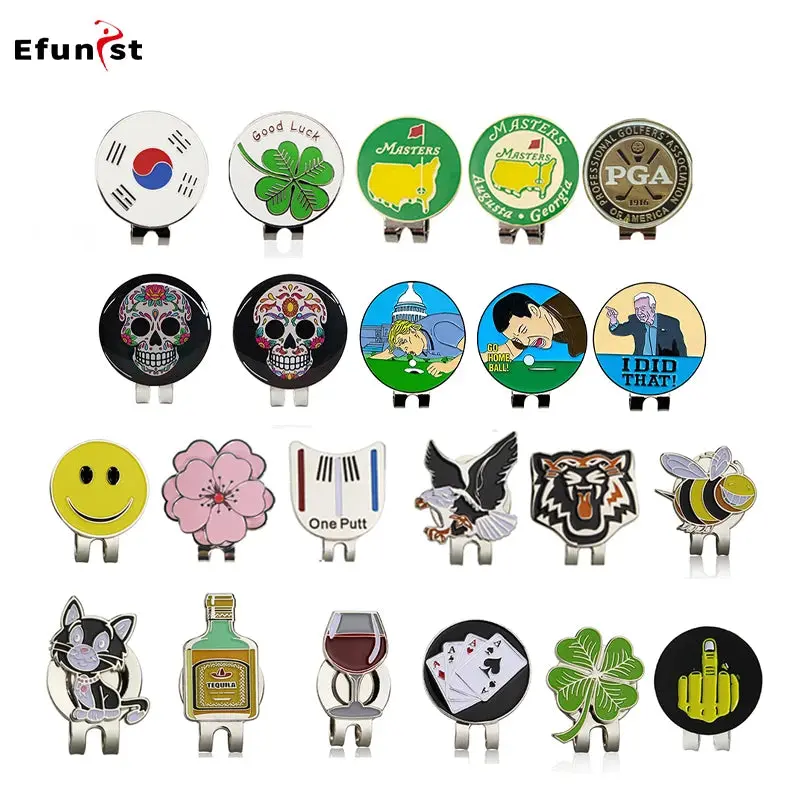 Golf Ball Marker Hat Clip With Magnet Ball Mark One Putt Golf Putting