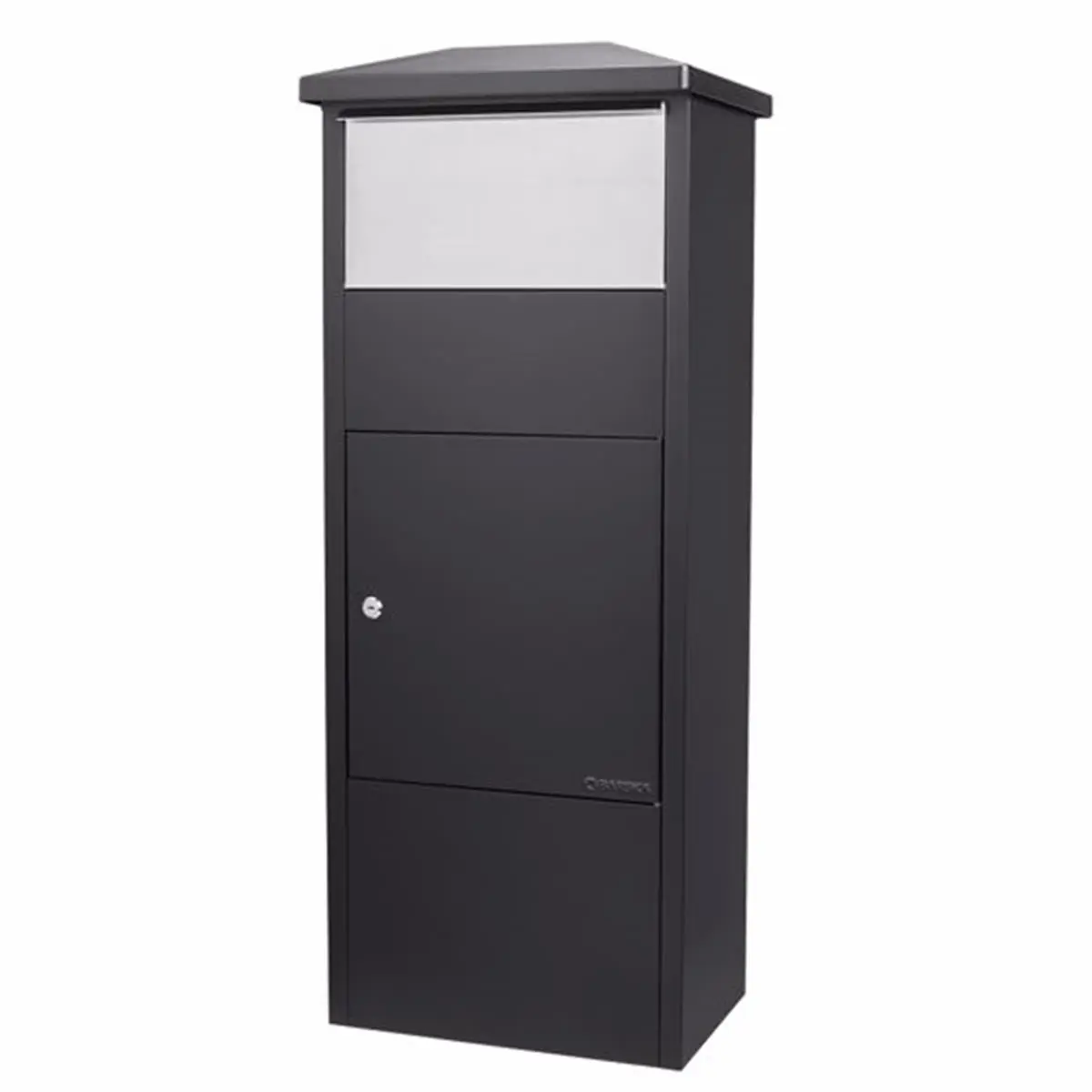 Barska MPB-500 Large Key Lock Parcel Mail Box - Stainless Steel Body, Large Door, Drop Door, Black Matte Finish, for Home Important Mail & Packages (Computers & Office Equipment, Office Stationery & Supplies, Safes)