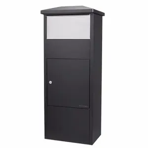 Barska  MPB-500 Parcel Mail Box with Stainless Steel Drop Door - Black