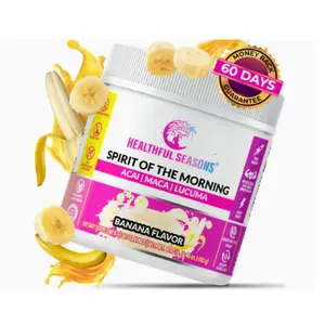 Healthful Seasons Spirit of the Morning – Antioxidant-Rich Smoothie Enhancer with Acai, Lucuma, Maca & Banana – 30 Servings