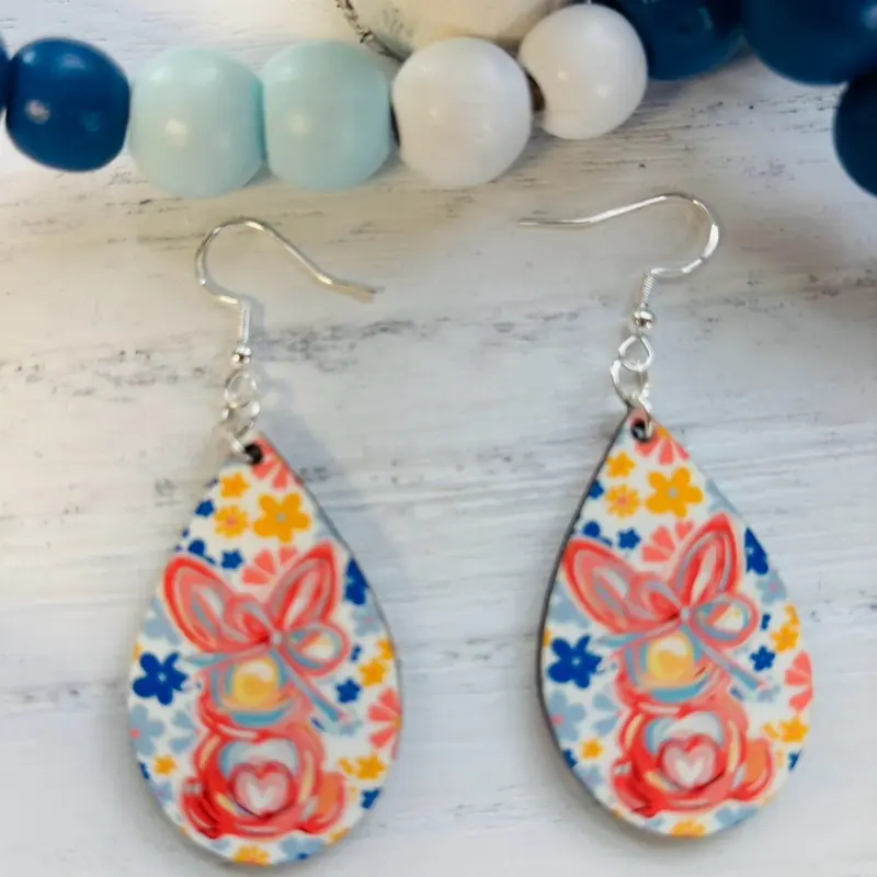 Handmade easter earrings "spring bunny"