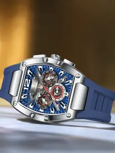 POEDAGAR Fashion Sports Men's Watch Leisure Waterproof Wristwatch Night Light Date Men's Watch Timing Quartz Silicone Men's Watch Fashionable Watches