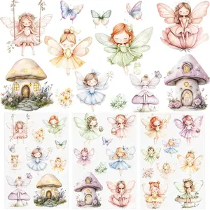 3 Sheets Dreamy Garden Fairy Magic Forest Elf DIY UV DTF Erasable Transfer Stickers, Crafts Cup Stickers, Perfect for Mugs, Cups, Laptops, Phone Cases, Greeting Cards, Holiday Back to School Gifts
