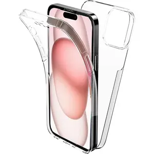 360° Full Body Cover Phone Case For iPhone 16 15 14 13 12 11 Pro Max Mini Plus Clear Hybrid Hard Cover Silicone Soft S Slim
