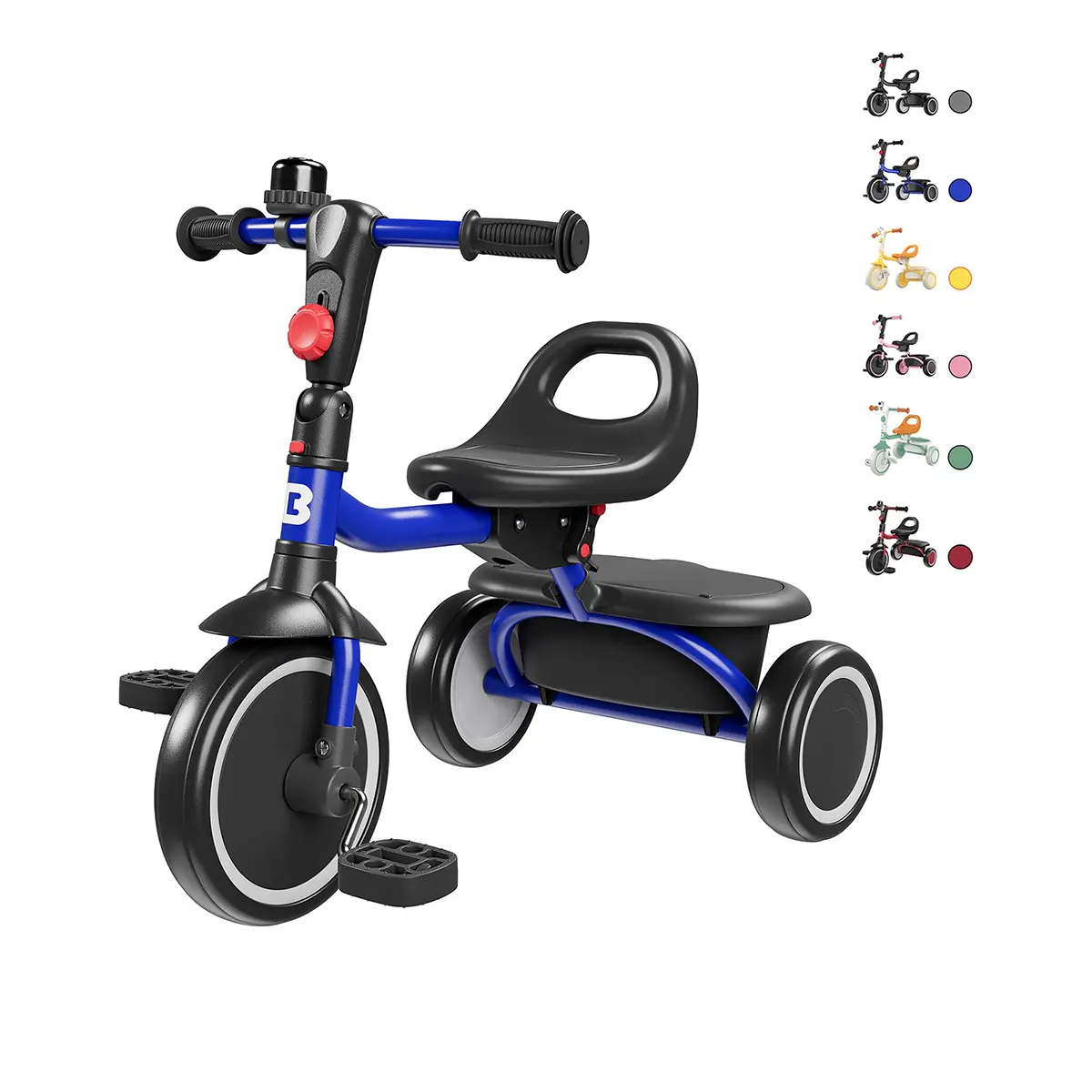 Besrey 3-in-1 Convertible Tricycle to Balance Bike for 3-8 Year Olds Adjustable Toddler Trike with Training Wheels Outdoor Kids Bike Gift for Boys Girls Pink Blue Springtok Deal Portable Lightweight Scooter Scooter Attachment