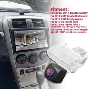 Error Free Car Rear View Backup Camera for Toyota Camry, Highlander, Avalon, Yaris, Prius C, Corolla, Verso, Avensis | 480p Video Resolution, Fixed Lens, Mobile Monitoring, ABS Material, Universal Fit, Without Battery