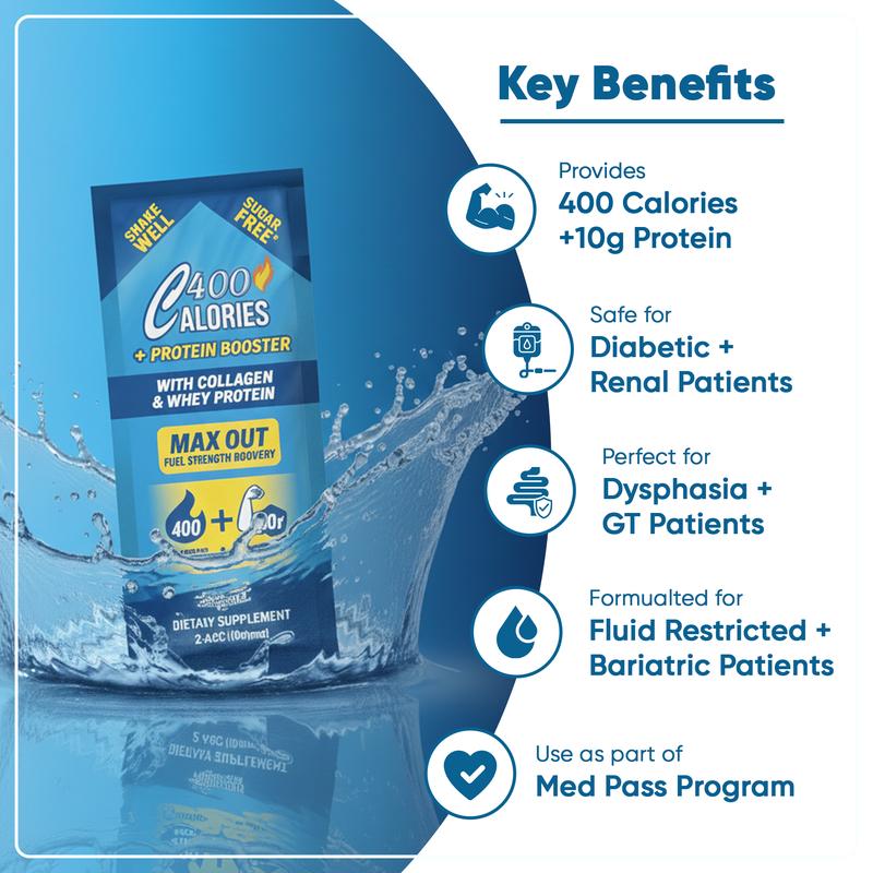 Calories 400 -  High Calorie Liquid Nutrition – 25 Single Serve Packets