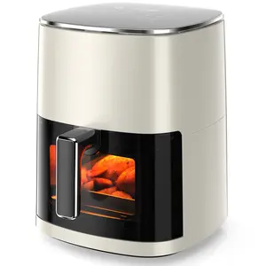Air Fryer 6 Quart Capacity with Window Square Air Fryer 12-in-1 Air Fry, Roast, Reheat, Dehydrate, Bake, Steam with 400F