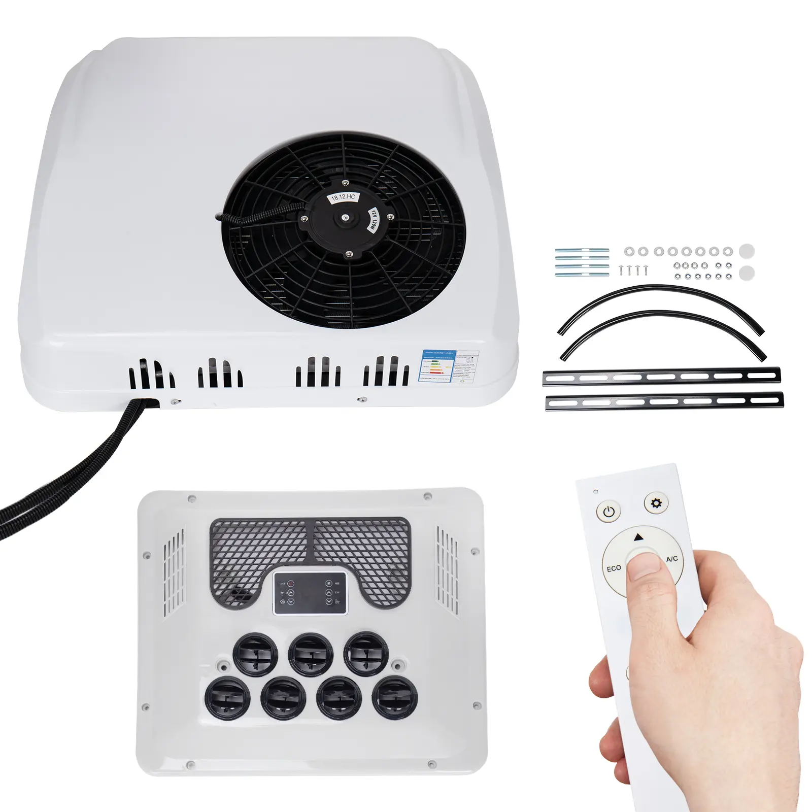New 12V Truck Air Conditioner 10000 BTU Split Car Cab RV AC Unit Fit Bus Caravan