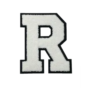 6" Monogram Varsity Letter Patch Chenille Applique for Letterman Sweater Iron On or Sew On Heat Seal DIY
