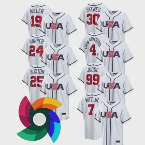 Men's/Youth USA Baseball White 2026 World Baseball Classic Home Stadium Jersey - full size Adult and Youth