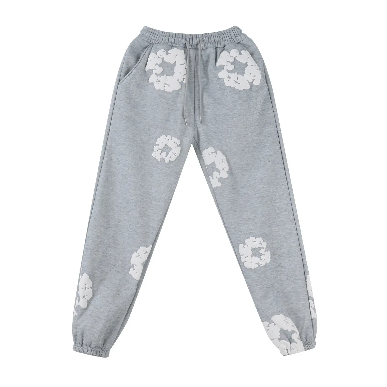 Foam gray pants [white floral wreath]