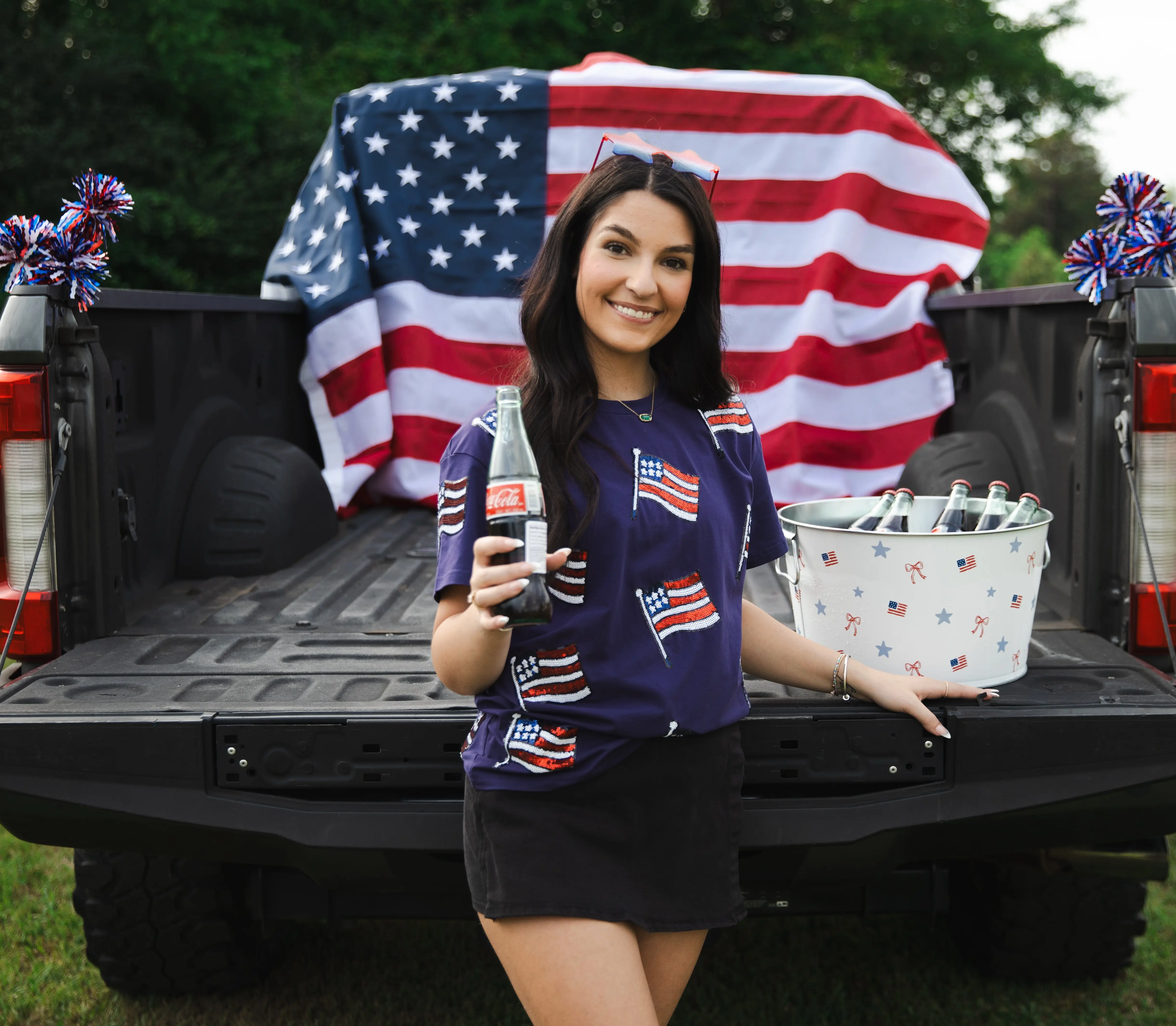 Stars & stripes sequin tee