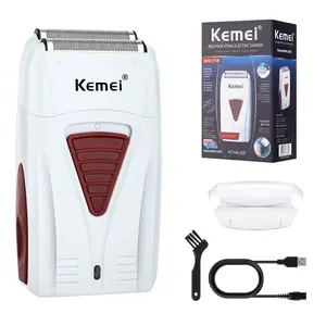 Kemei Men's Electric Shaver Km-3382, Dual Blade, Detachable Head, USB Rechargeable, High-Power Lithium Battery, Ideal Gift for Him