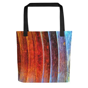 Amber Waves of Grain Abstracts Tote Bag 100% Spun Polyester 15×15 Inch 2.6 US Gal Capacity Dual Cotton Handles 44lbs Limit Spacious Trendy