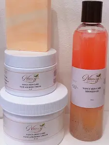 Nancy's Skin Care Carrot Grimel Big Set 4oz Face Cream, 8oz Body Cream, 8oz Shower Gel and 3.9oz Face/Body Soap