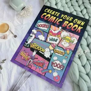 Create Your Own Comic Book, 1 Set DIY Comic Book Making Kit, Comic Book Making Supplies, Arts & Crafts Supplies for Boys & Girls, Doodle Books