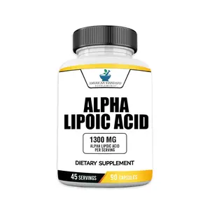 Alpha Lipoic Acid 1300mg Per Serving - Vegan, Gluten Free, Non-GMO, 90 Capsules