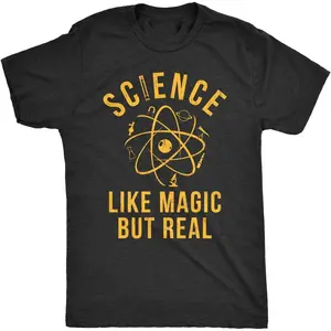 Mens Science Like Magic But Real T Shirt Funny Nerdy Teacher Tee