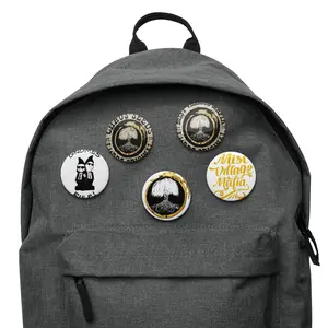 The Land Set of pin buttons