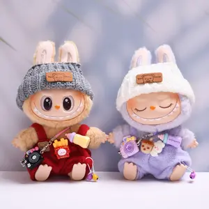 17cm Doll Clothes For  Labubu   & Accessories Bundle - Handmade Kawaii Display-Ready Outfit Suit for Labubu Doll Collection ，Suitable for the first and second generation dolls(Doll Not Included) unique style