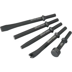 ACS5S Air Chisel Standard Set in Tool Roll, 5-Piece