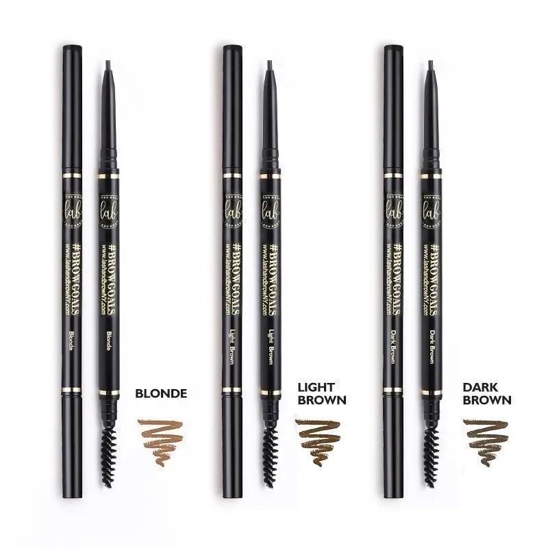Lash and Brow NY Brow Goals Eyebrow Pencil Set - Blonde, Light Brown, Dark Brown - Precision Brow Definer for Natural Look