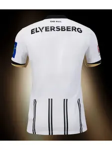 25/26 Limited Edition SV Elversberg Men's Short-Sleeve Jersey, German Minimalist Style, Sporty Streetwear, Casual Loose Fit, Quick-Drying and Breathable Sports T-Shirt, Unisex Football Training Top