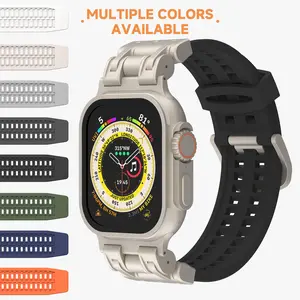 springtok Sports Silicone Band for Apple Watch Ultra 2 Series 10/9/8/7/6/5/4 42/44/45/49mm Wearable Electronic