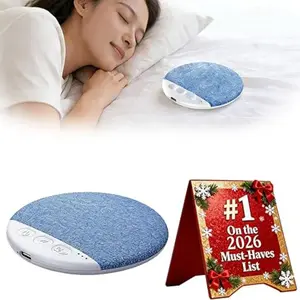 2026 New Flat Under Pillow Speakers for Sleeping, Bone Conduction Pillows Speaker Bluetooth, Private Ultra-Thin Aid with White Noise Timer, Mini Portable Slim Wireless Bedside Speak