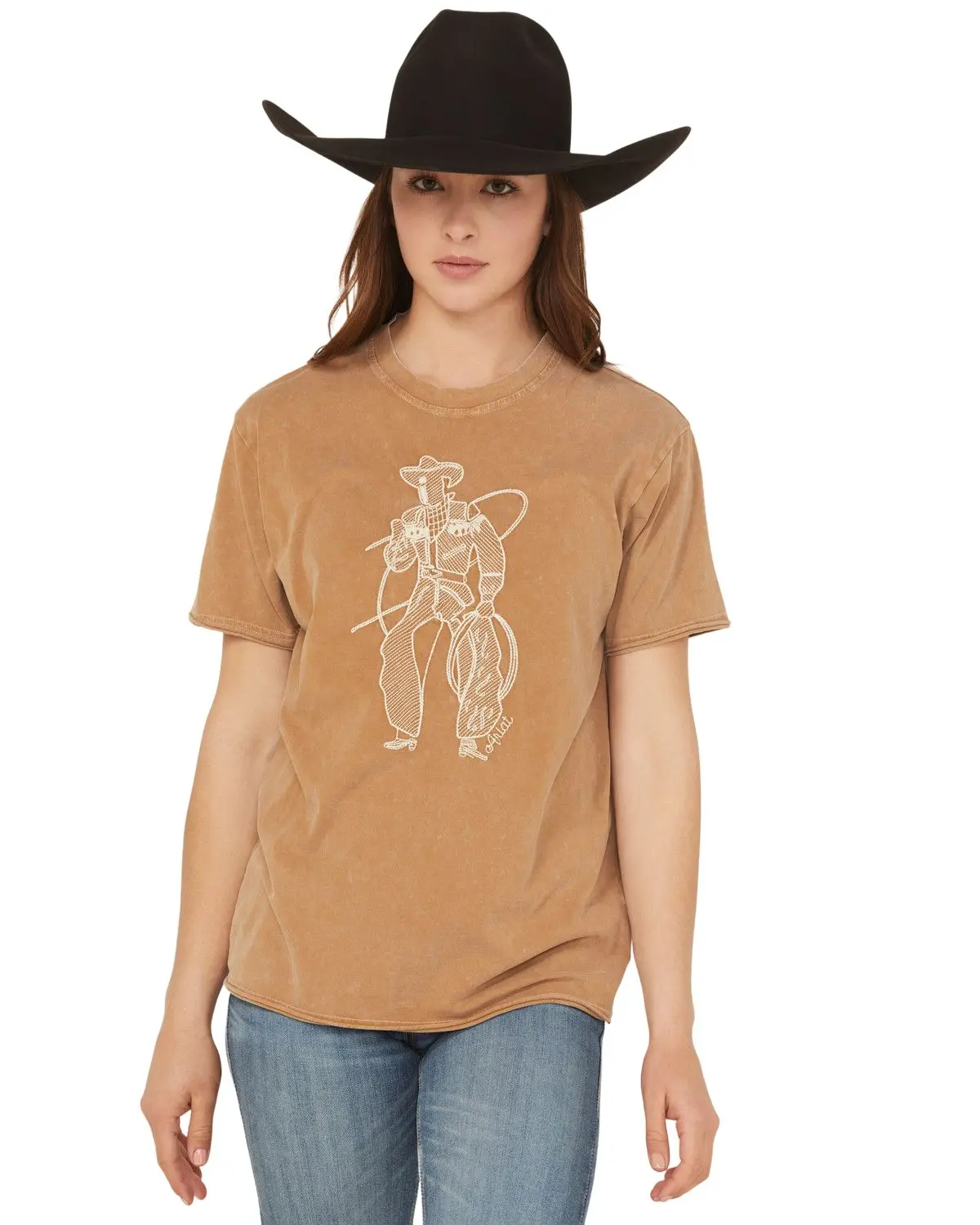 Ariat Women's Women'S Cowboy Embroidered Short Sleeve Graphic Tee - 10062917